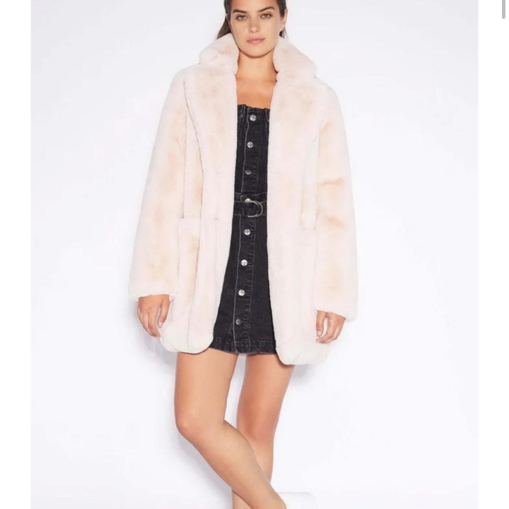 Apparis Blush Teddy Faux Fur Jacket